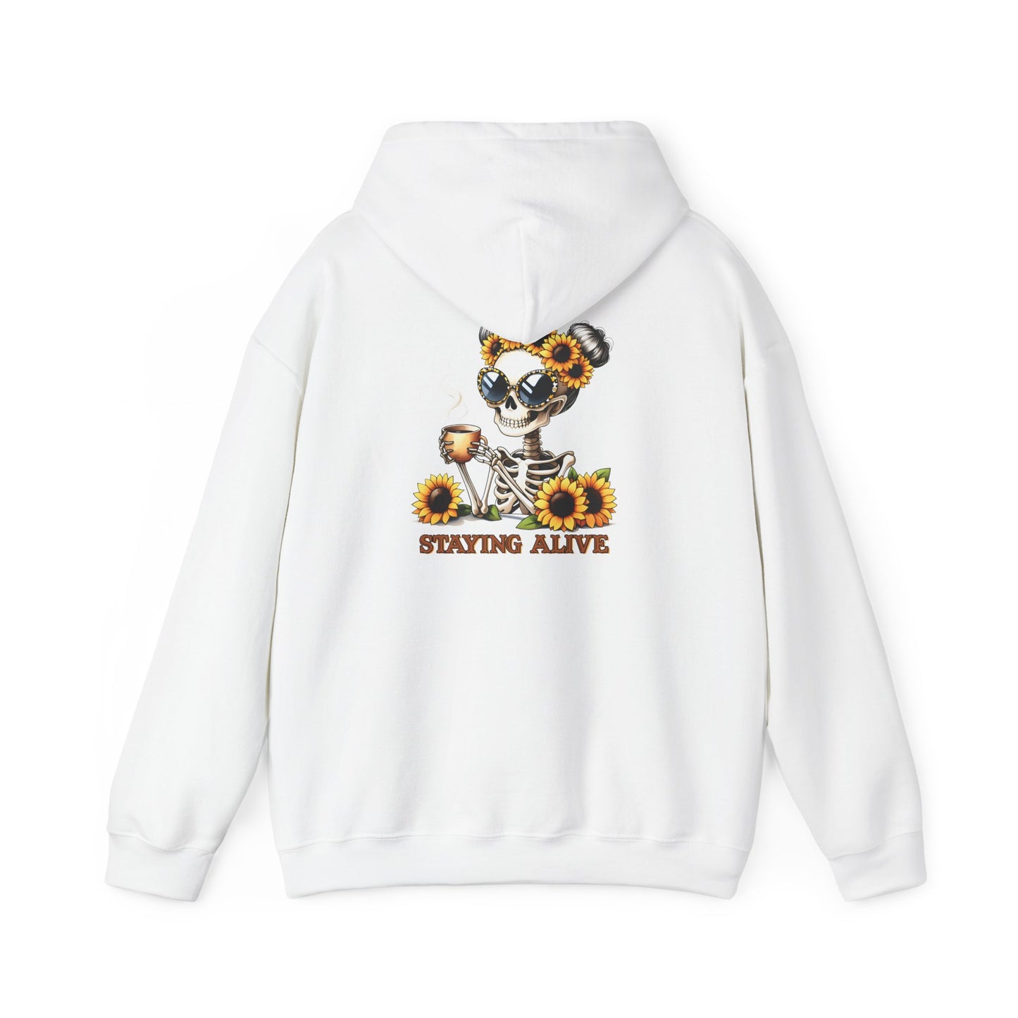 Staying Alive Sunflower Skeleton Hoodie - Unisex