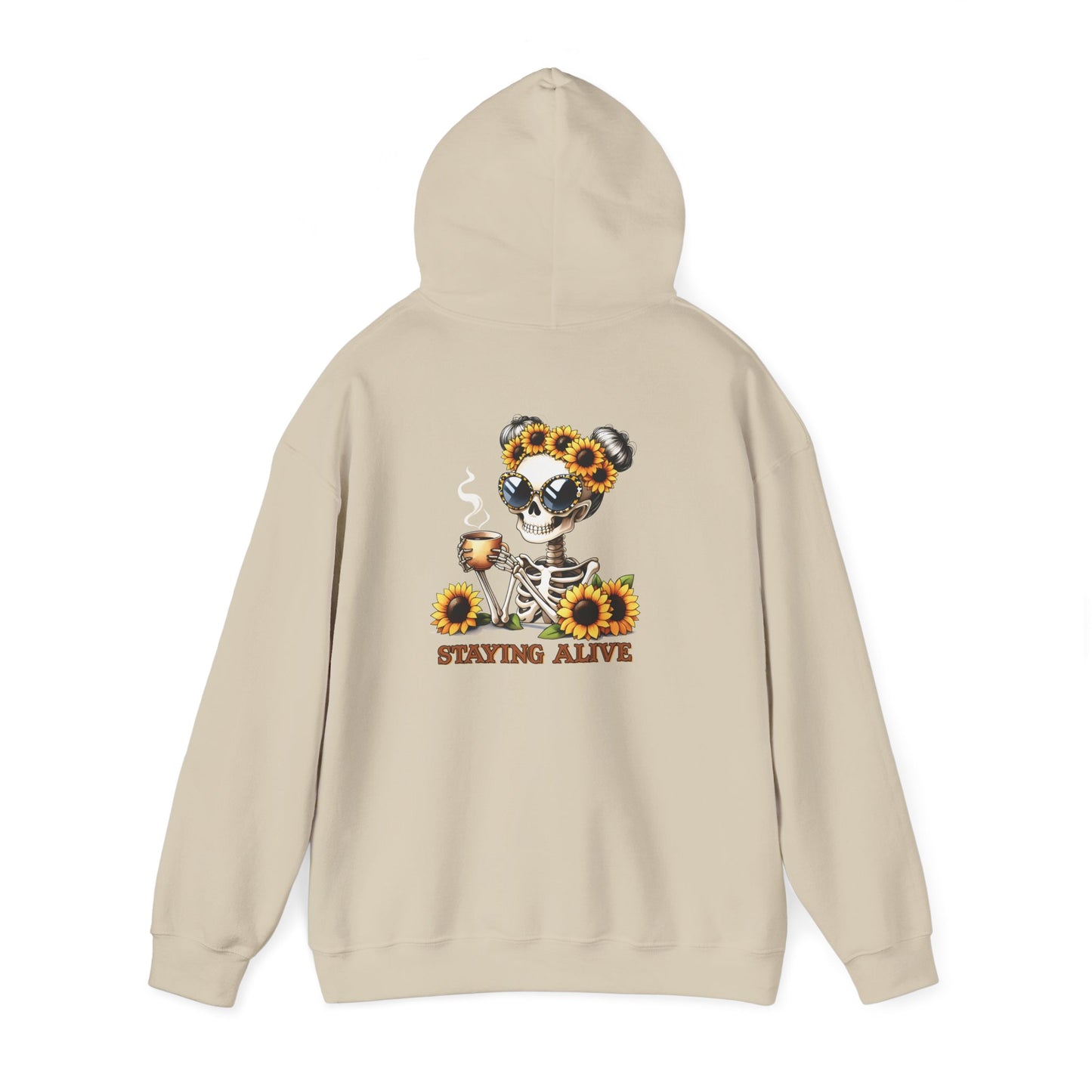 Staying Alive Sunflower Skeleton Hoodie - Unisex