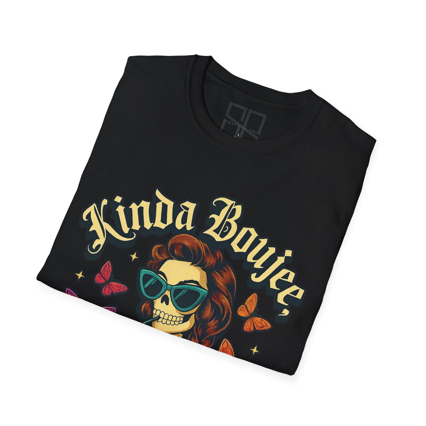 Kinda Boujee, Kinda Broke — Vintage Skull, Unisex Graphic Tee