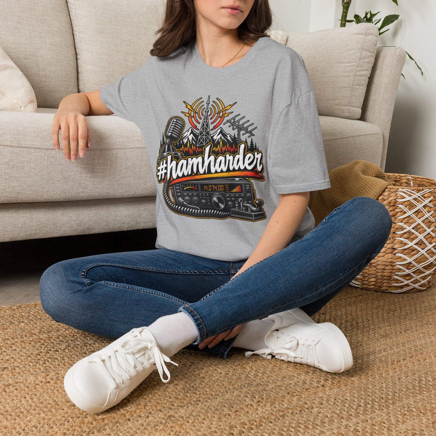 #HamHarder T-Shirt Unisex Softstyle T-Shirt