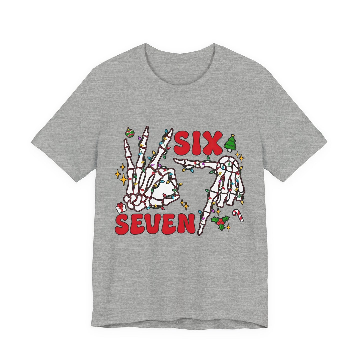 Six Seven Skeleton Hands Christmas T-Shirt
