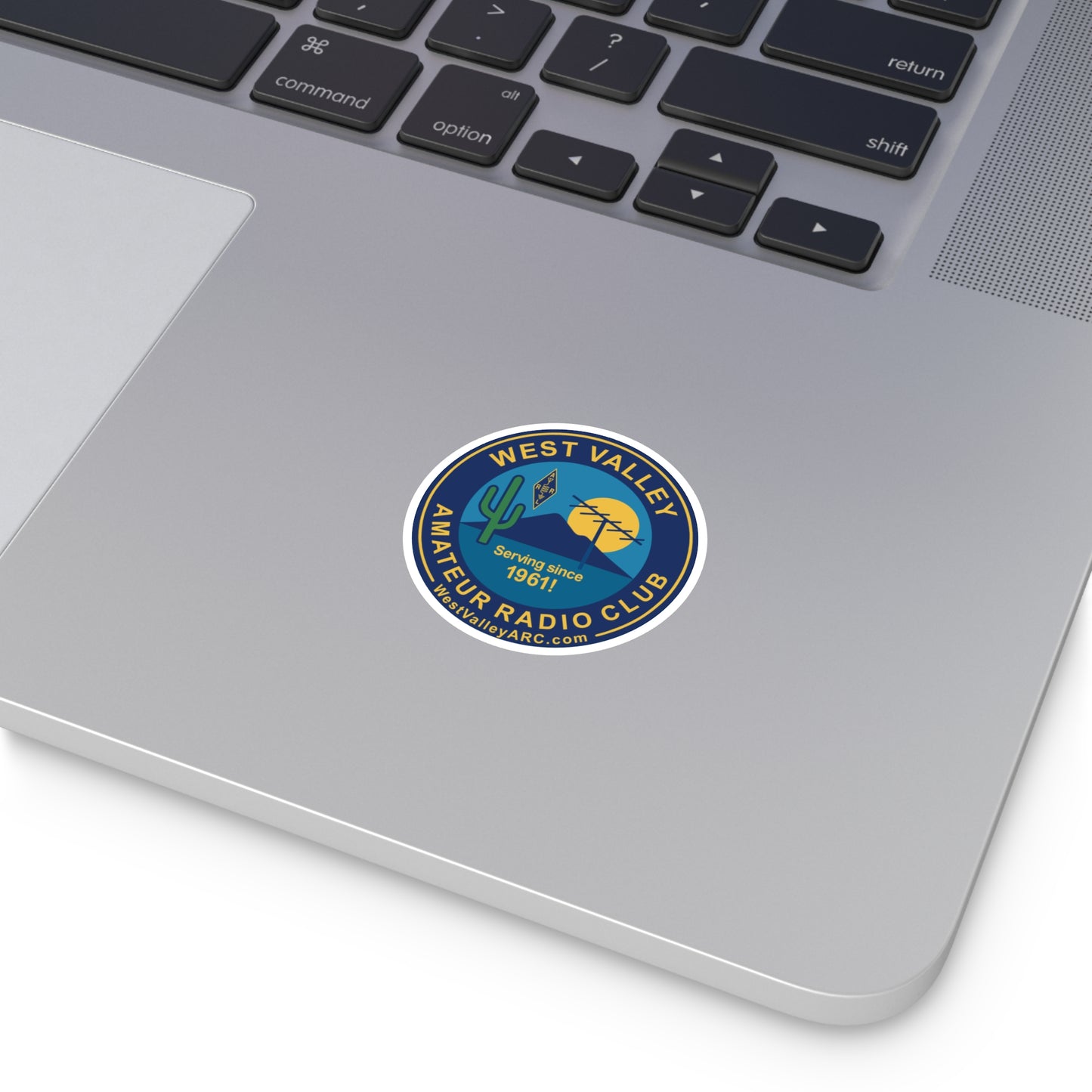 West Valley Amateur Radio Club Round Sticker — "Serving since 1961"