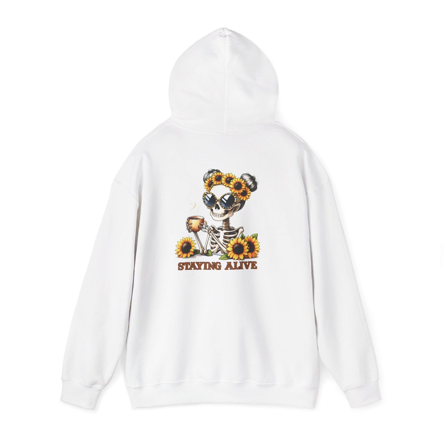 Staying Alive Sunflower Skeleton Hoodie - Unisex