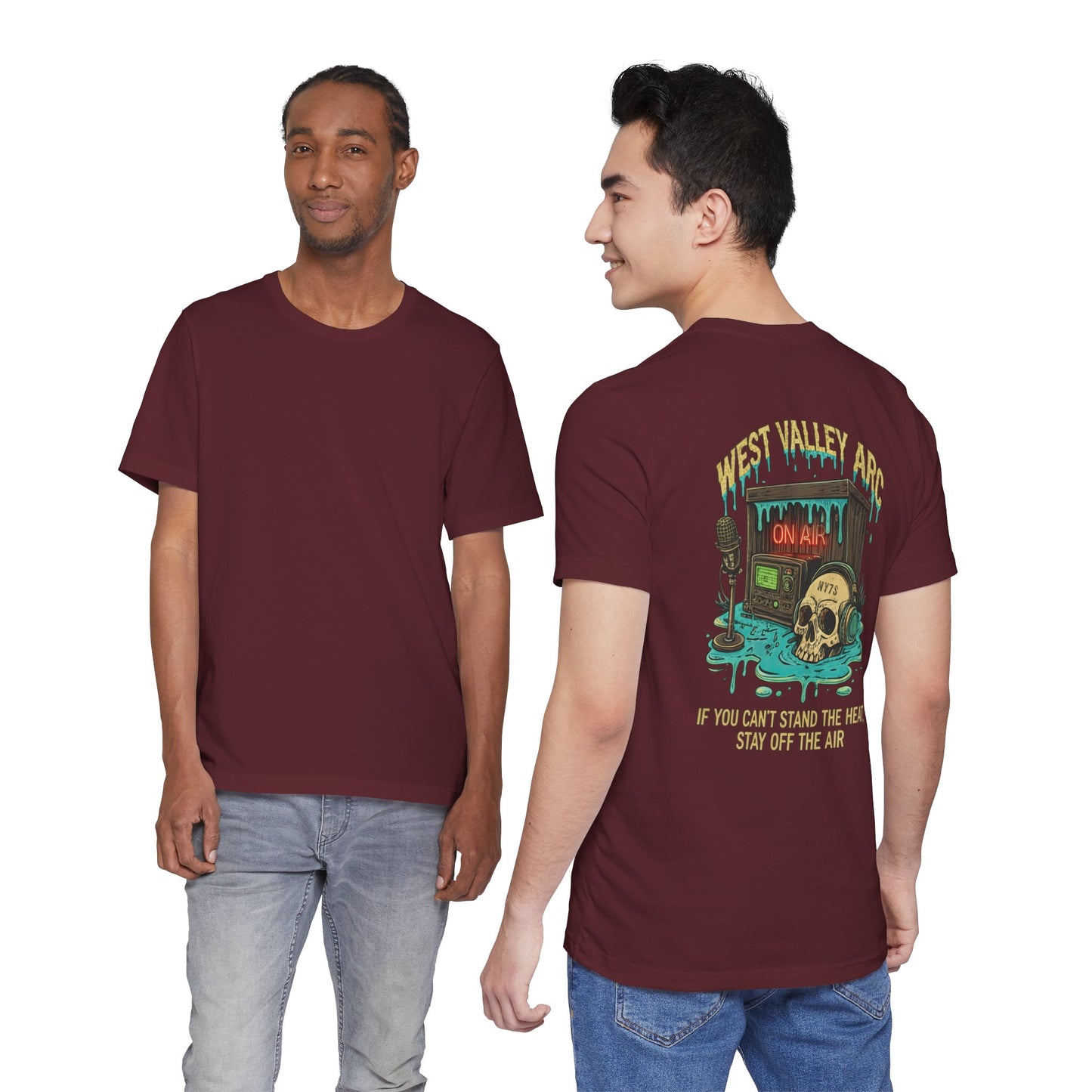 West Valley ARC “Stay Off the Air” Tee  —Vintage Skull Amateur Radio Shirt