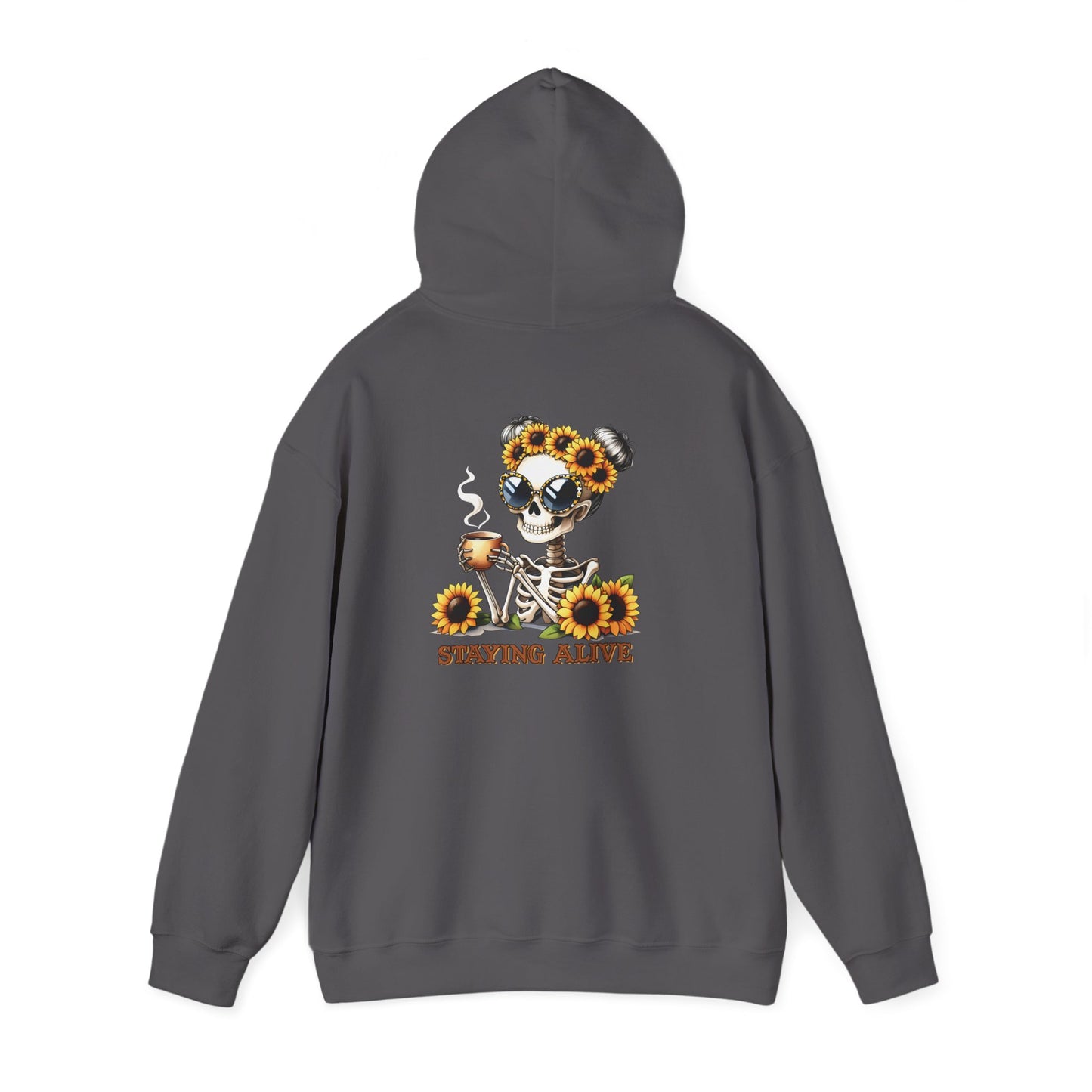 Staying Alive Sunflower Skeleton Hoodie - Unisex