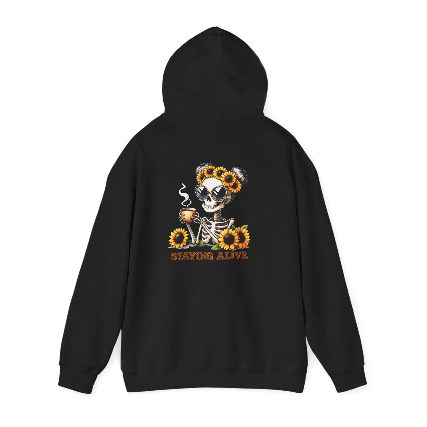 Staying Alive Sunflower Skeleton Hoodie - Unisex