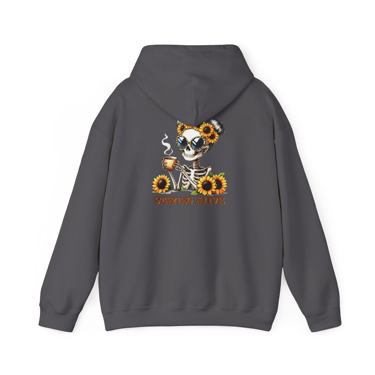 Staying Alive Sunflower Skeleton Hoodie - Unisex