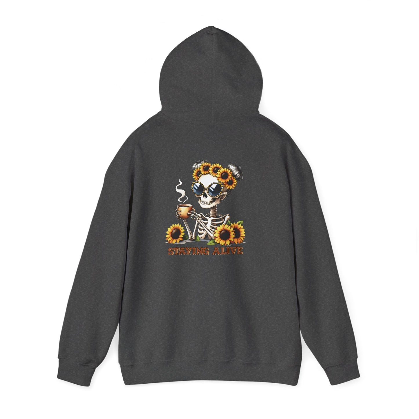 Staying Alive Sunflower Skeleton Hoodie - Unisex