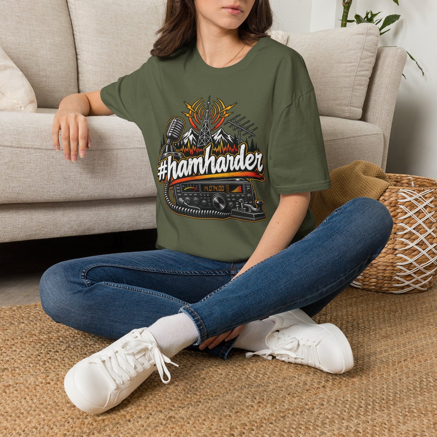 #HamHarder T-Shirt Unisex Softstyle T-Shirt