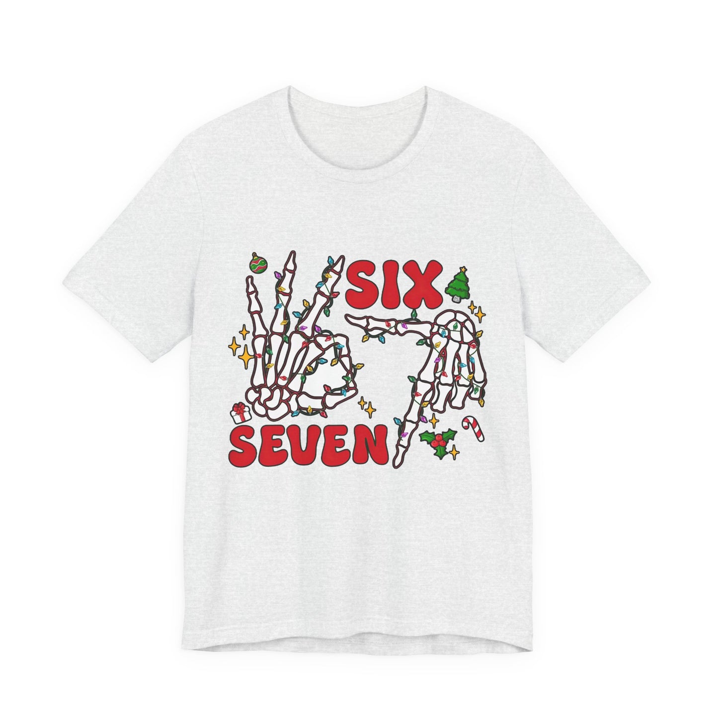 Six Seven Skeleton Hands Christmas T-Shirt