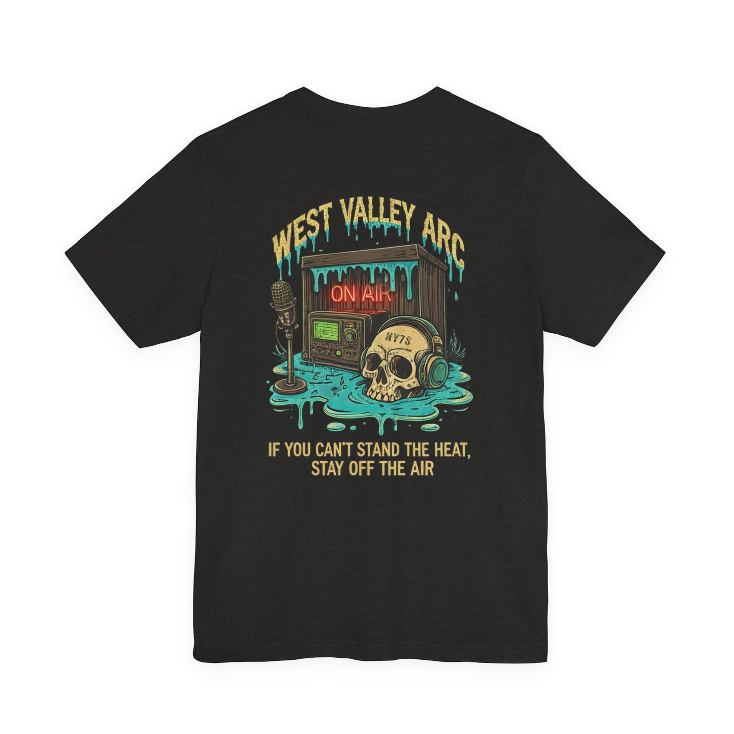 West Valley ARC “Stay Off the Air” Tee  —Vintage Skull Amateur Radio Shirt