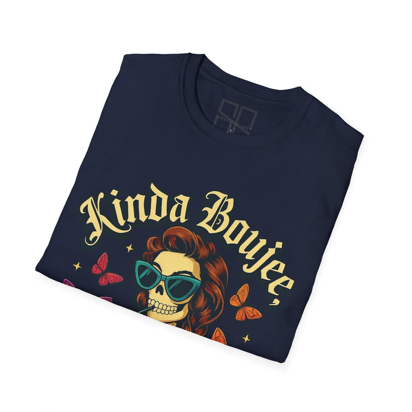 Kinda Boujee, Kinda Broke — Vintage Skull, Unisex Graphic Tee