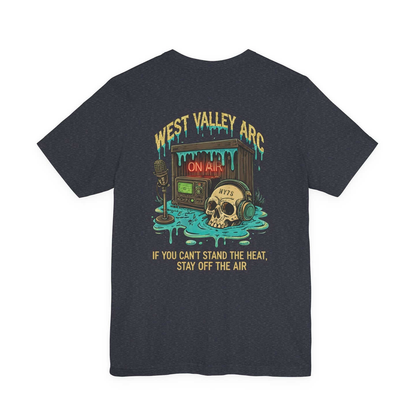 West Valley ARC “Stay Off the Air” Tee  —Vintage Skull Amateur Radio Shirt