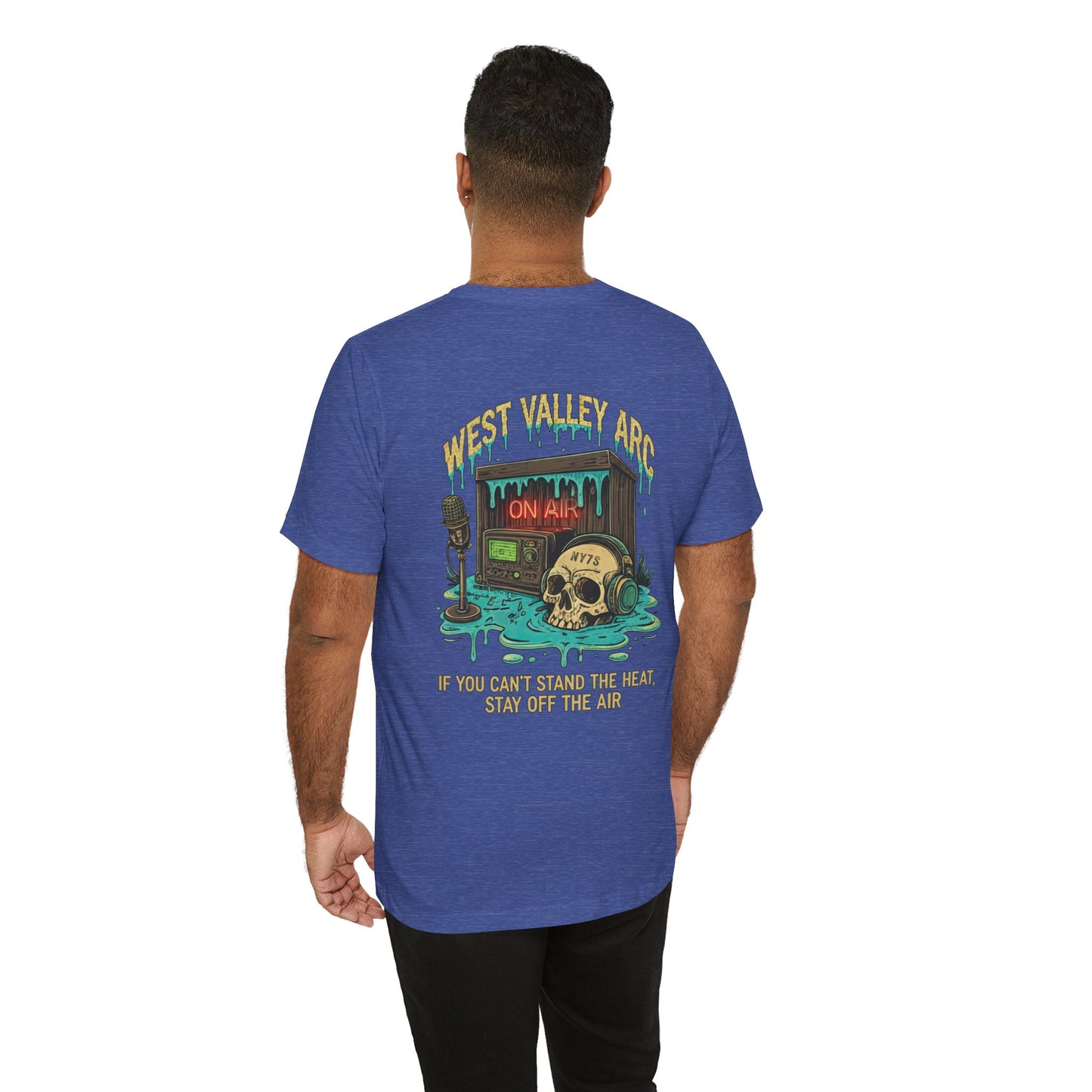 West Valley ARC “Stay Off the Air” Tee  —Vintage Skull Amateur Radio Shirt