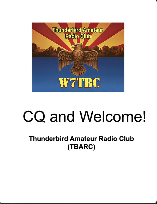 W7TBC Welcome Packet - New Member Information Kit