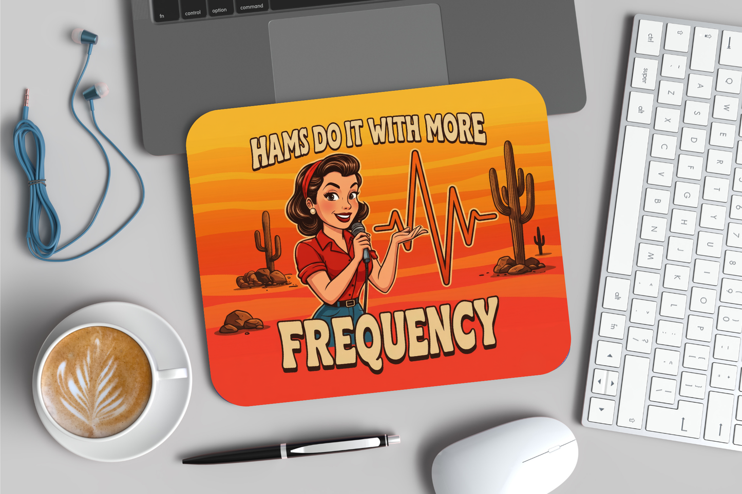 Hams Do It With More Frequency Mousepad | Ham Radio Gift