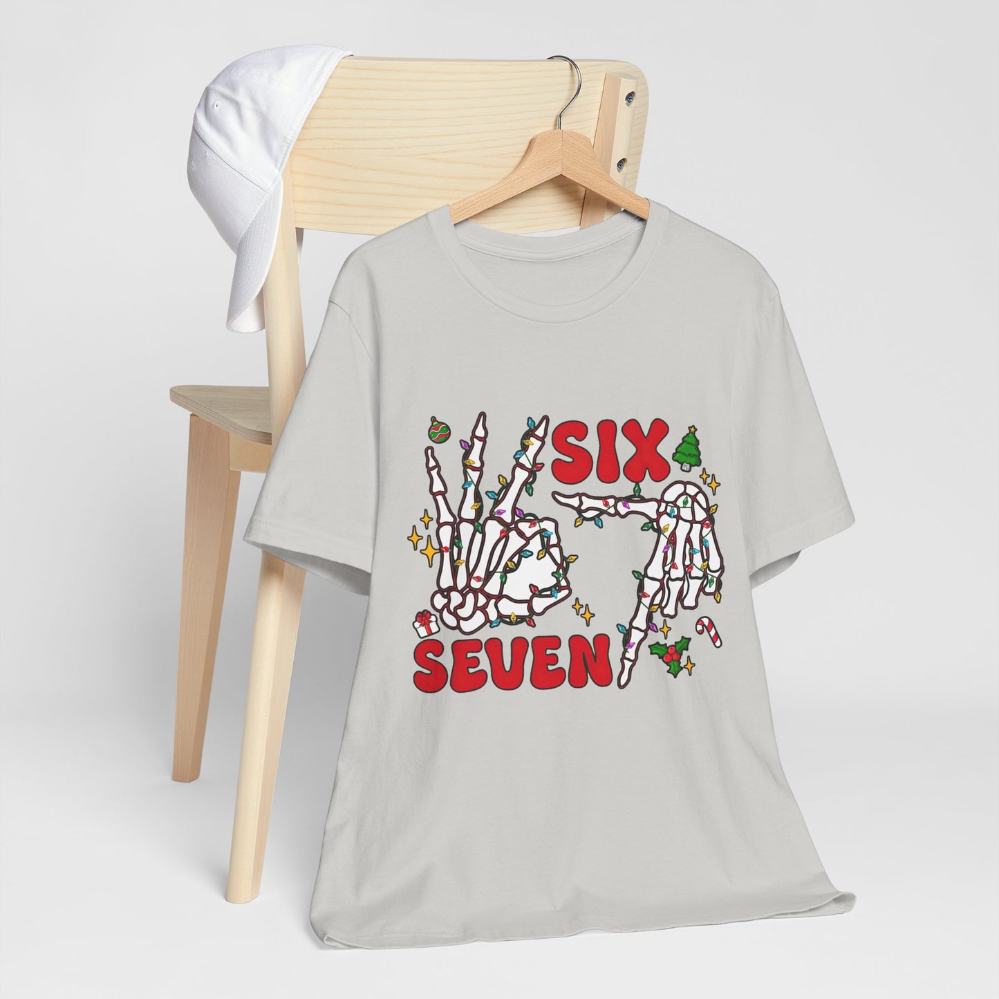 Six Seven Skeleton Hands Christmas T-Shirt