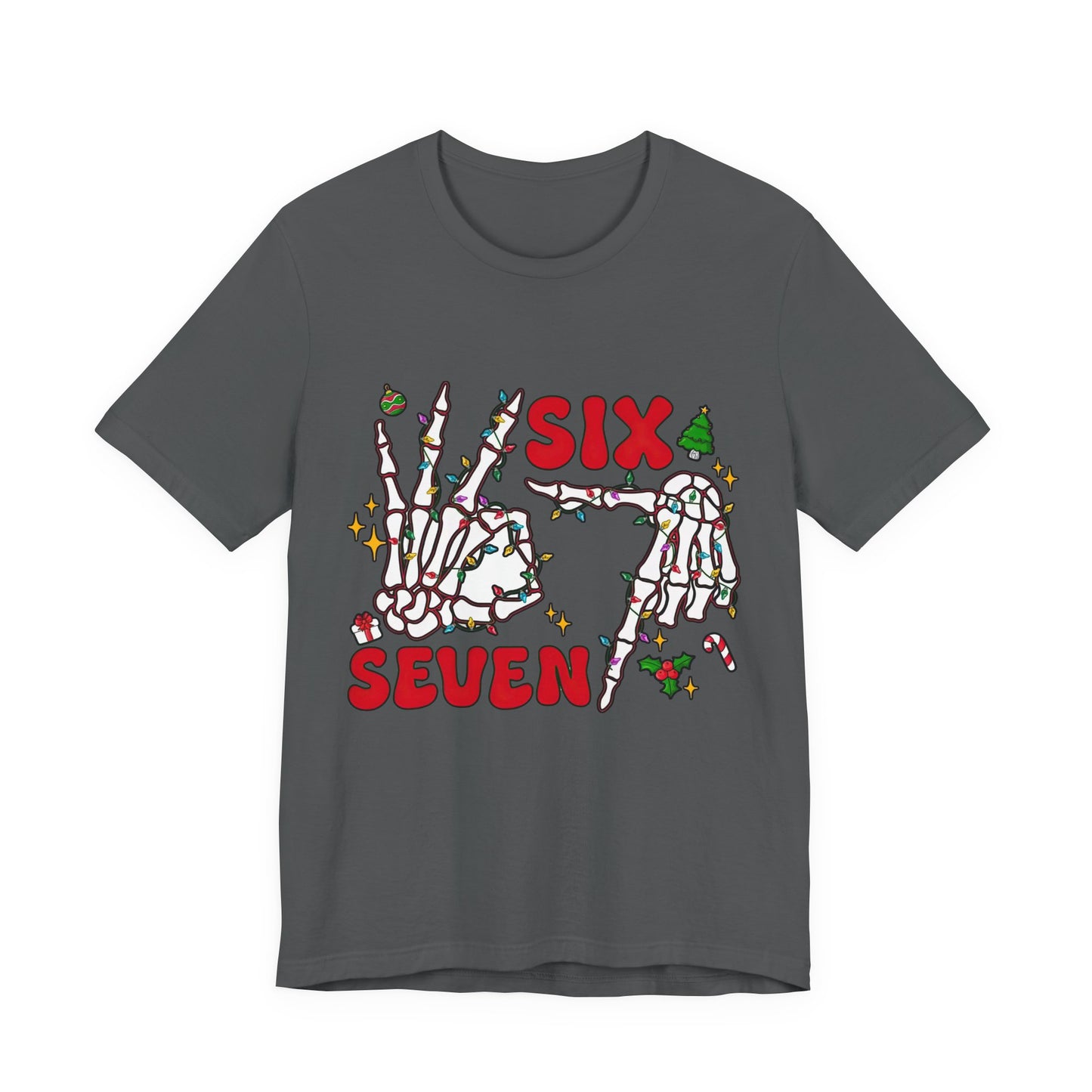 Six Seven Skeleton Hands Christmas T-Shirt