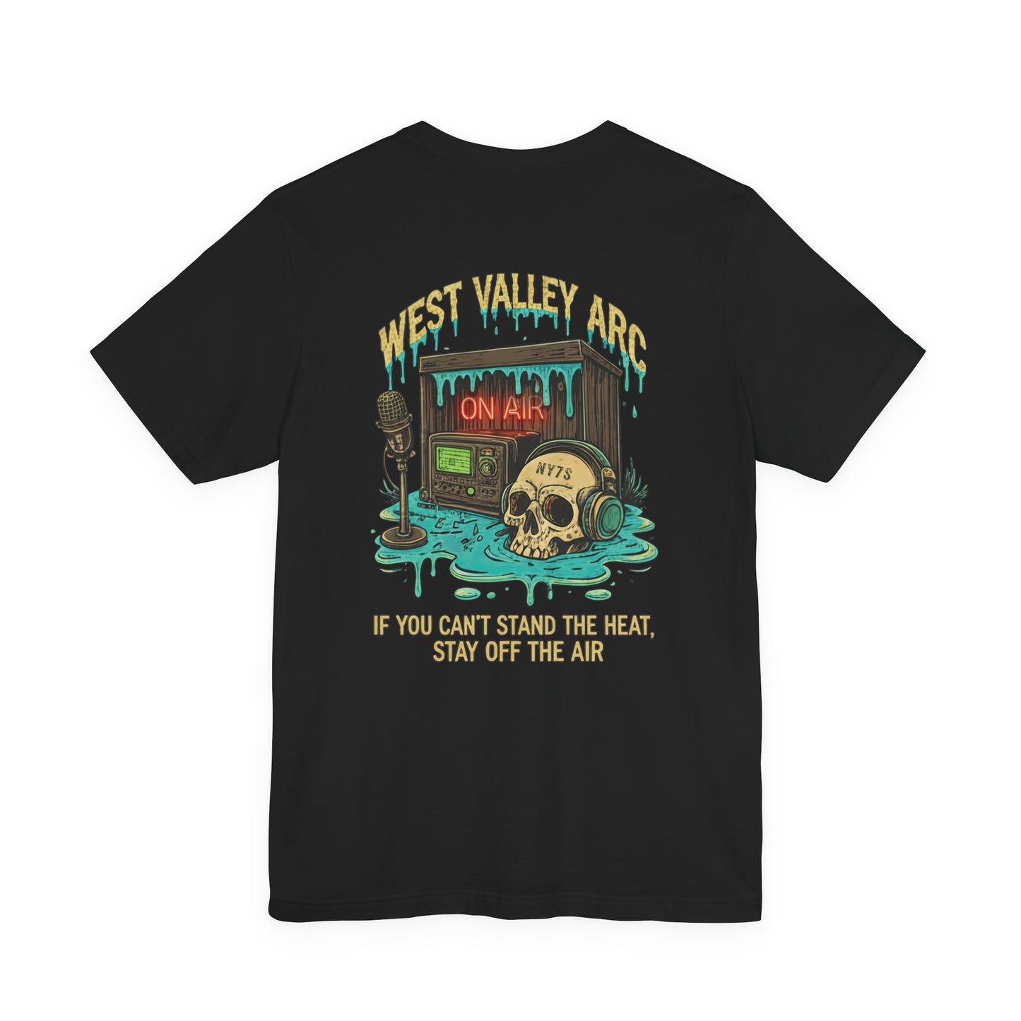 West Valley ARC “Stay Off the Air” Tee  —Vintage Skull Amateur Radio Shirt