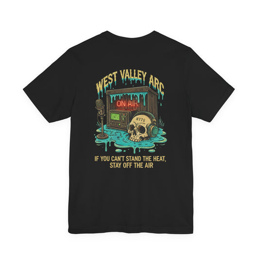 West Valley ARC “Stay Off the Air” Tee  —Vintage Skull Amateur Radio Shirt