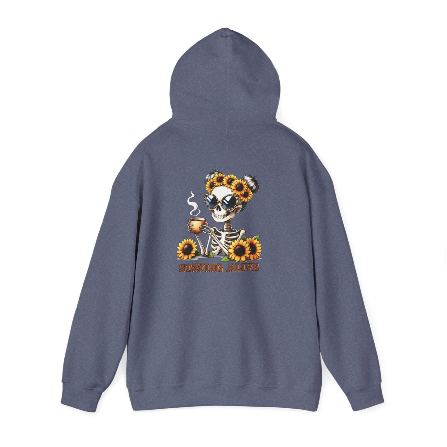 Staying Alive Sunflower Skeleton Hoodie - Unisex