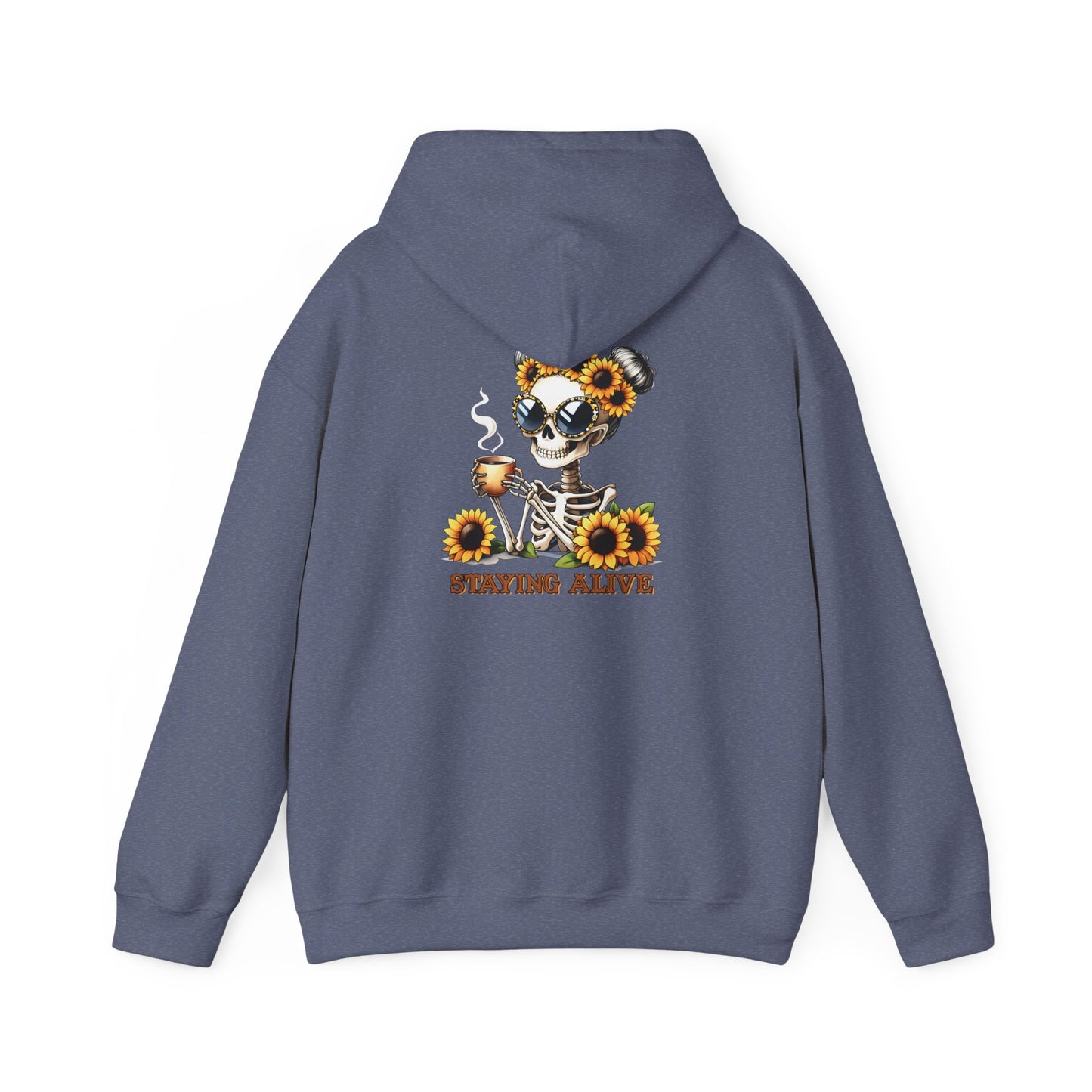 Staying Alive Sunflower Skeleton Hoodie - Unisex