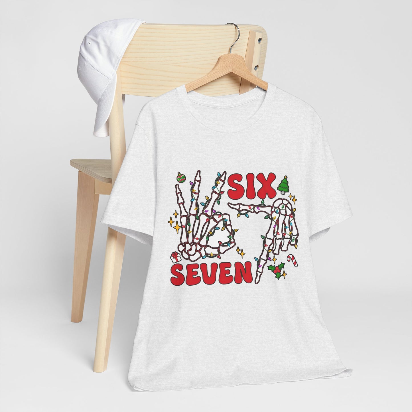 Six Seven Skeleton Hands Christmas T-Shirt