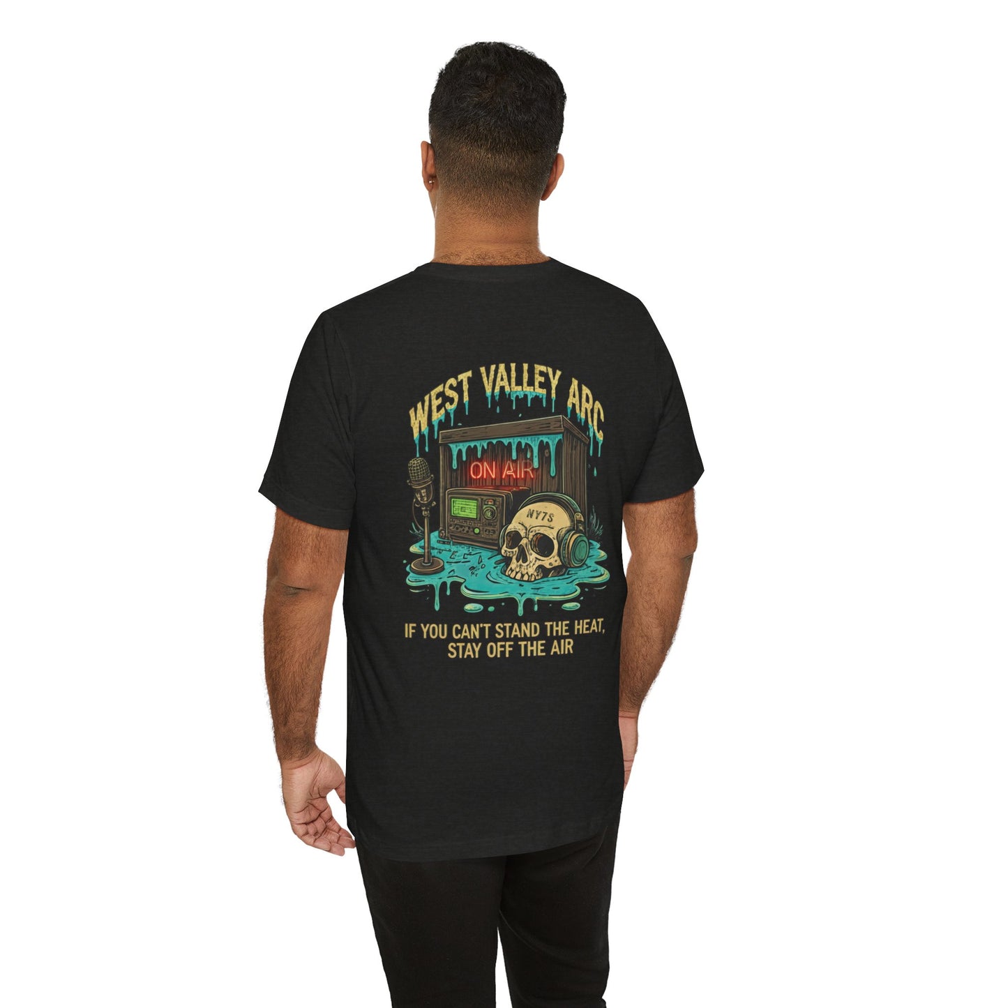 West Valley ARC “Stay Off the Air” Tee  —Vintage Skull Amateur Radio Shirt