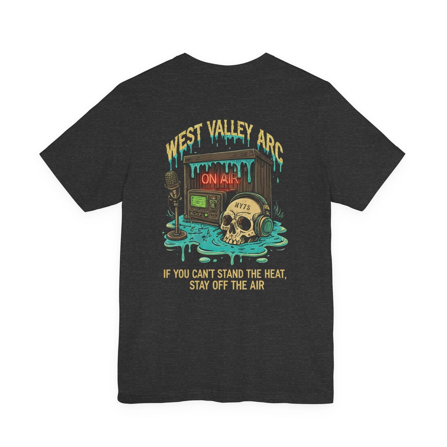 West Valley ARC “Stay Off the Air” Tee  —Vintage Skull Amateur Radio Shirt