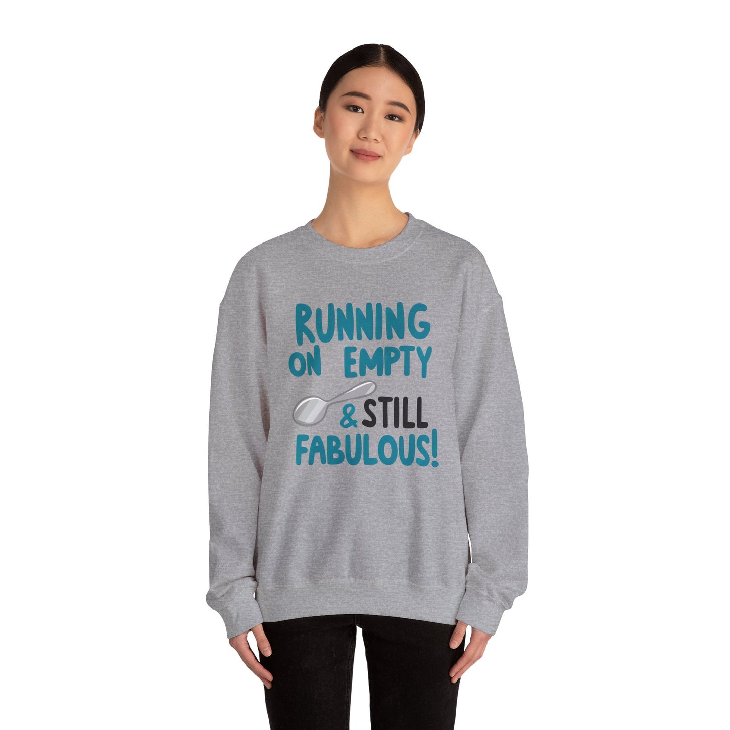 Running on Empty & Still Fabulous! - Unisex Heavy Blend™ Crewneck Sweatshirt