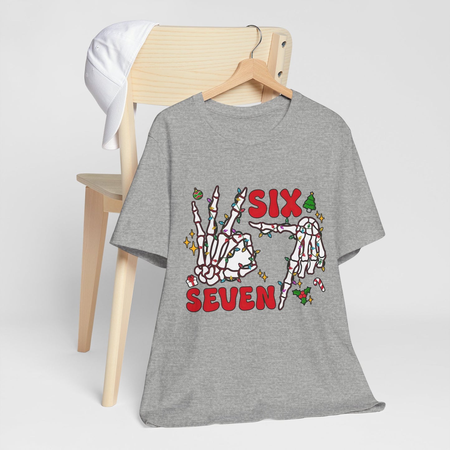 Six Seven Skeleton Hands Christmas T-Shirt