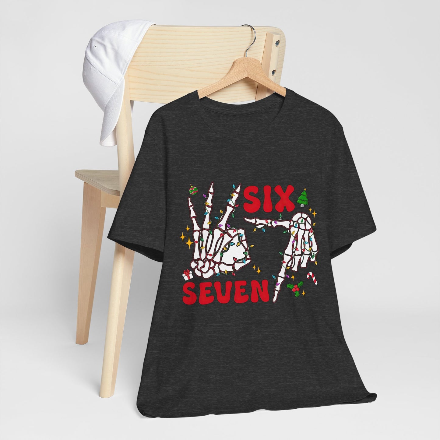 Six Seven Skeleton Hands Christmas T-Shirt