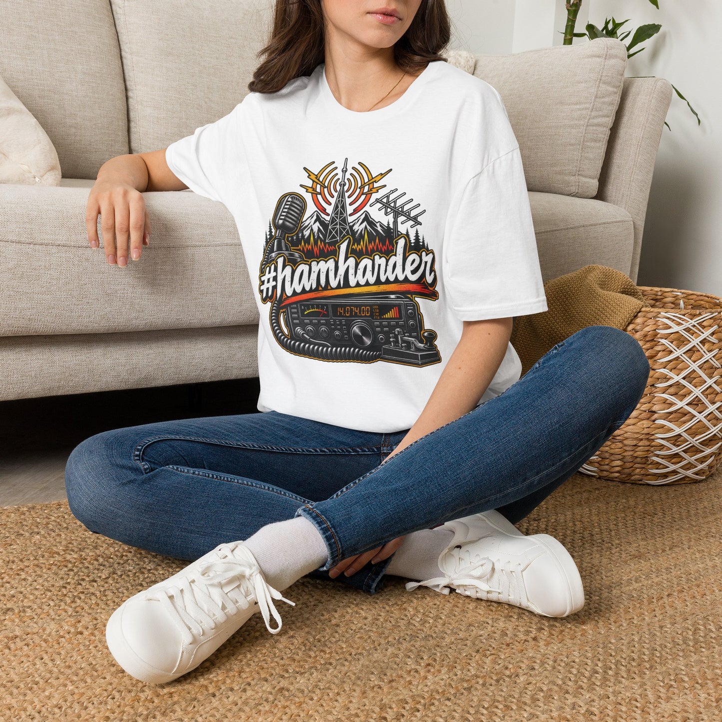 #HamHarder T-Shirt Unisex Softstyle T-Shirt