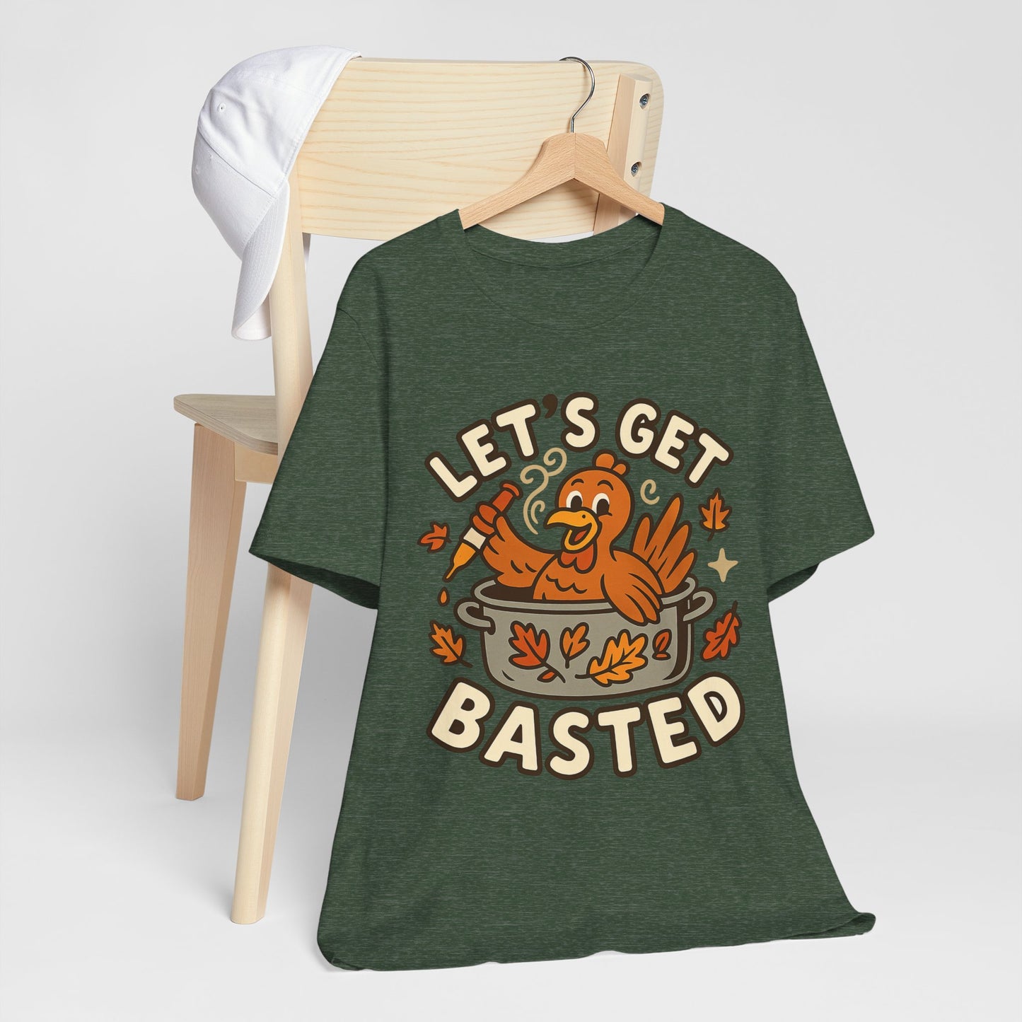 Let’s Get Basted – Funny Thanksgiving Turkey-in-a-Pot Tee