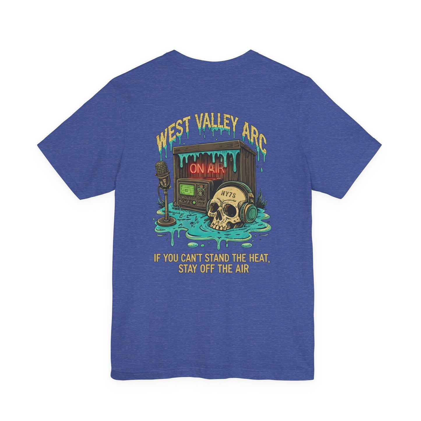West Valley ARC “Stay Off the Air” Tee  —Vintage Skull Amateur Radio Shirt