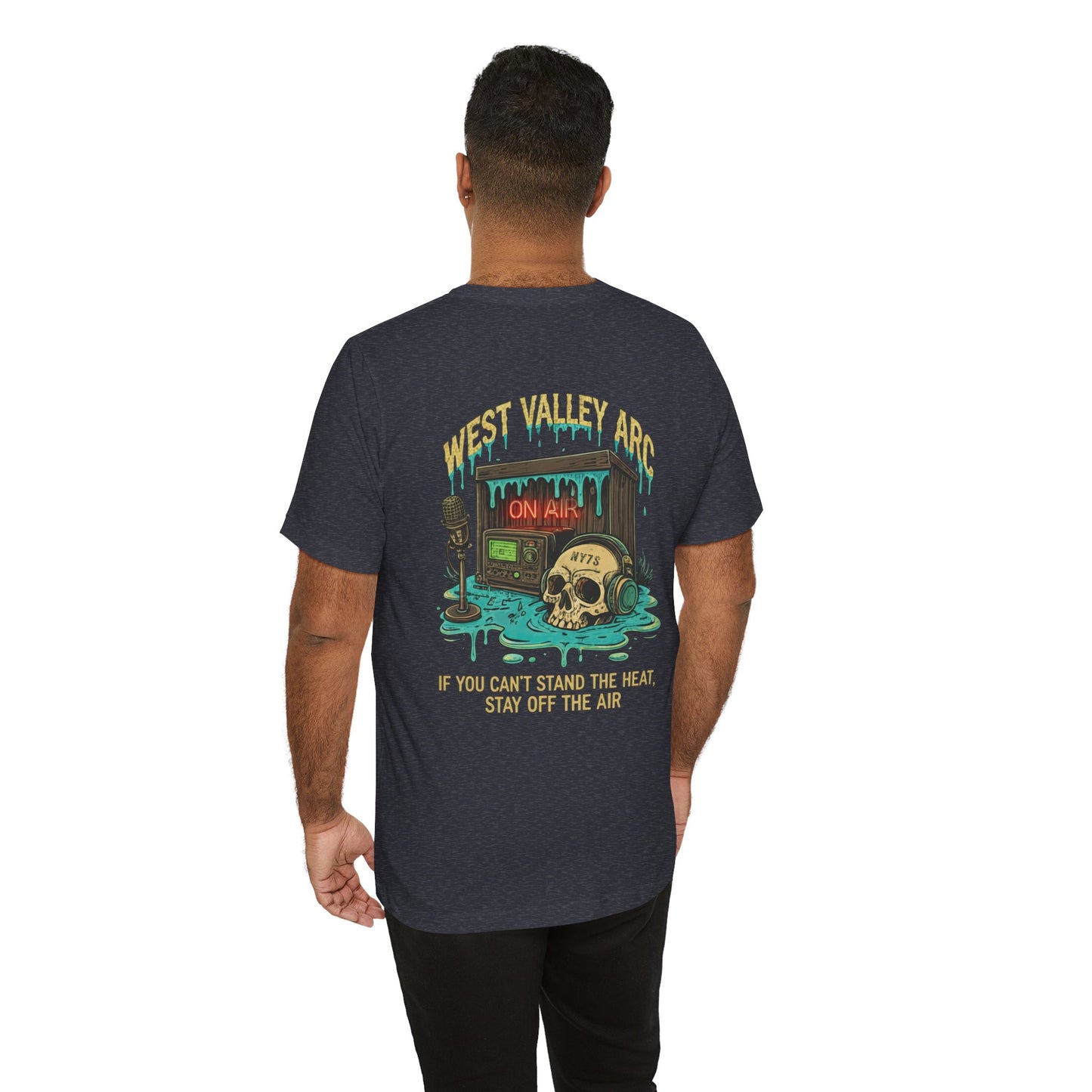 West Valley ARC “Stay Off the Air” Tee  —Vintage Skull Amateur Radio Shirt