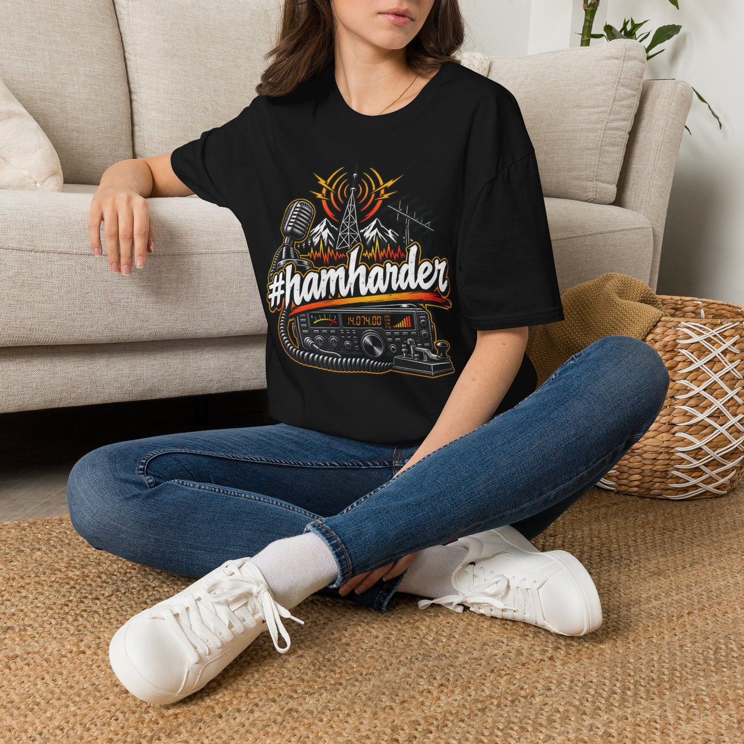 #HamHarder T-Shirt Unisex Softstyle T-Shirt