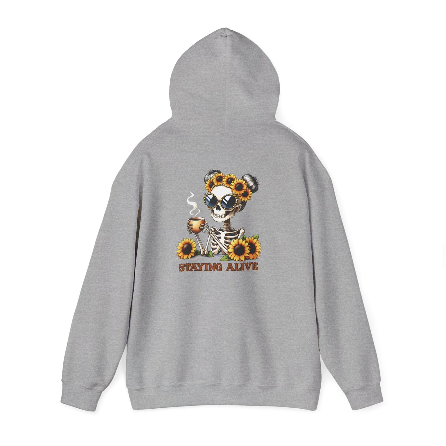 Staying Alive Sunflower Skeleton Hoodie - Unisex