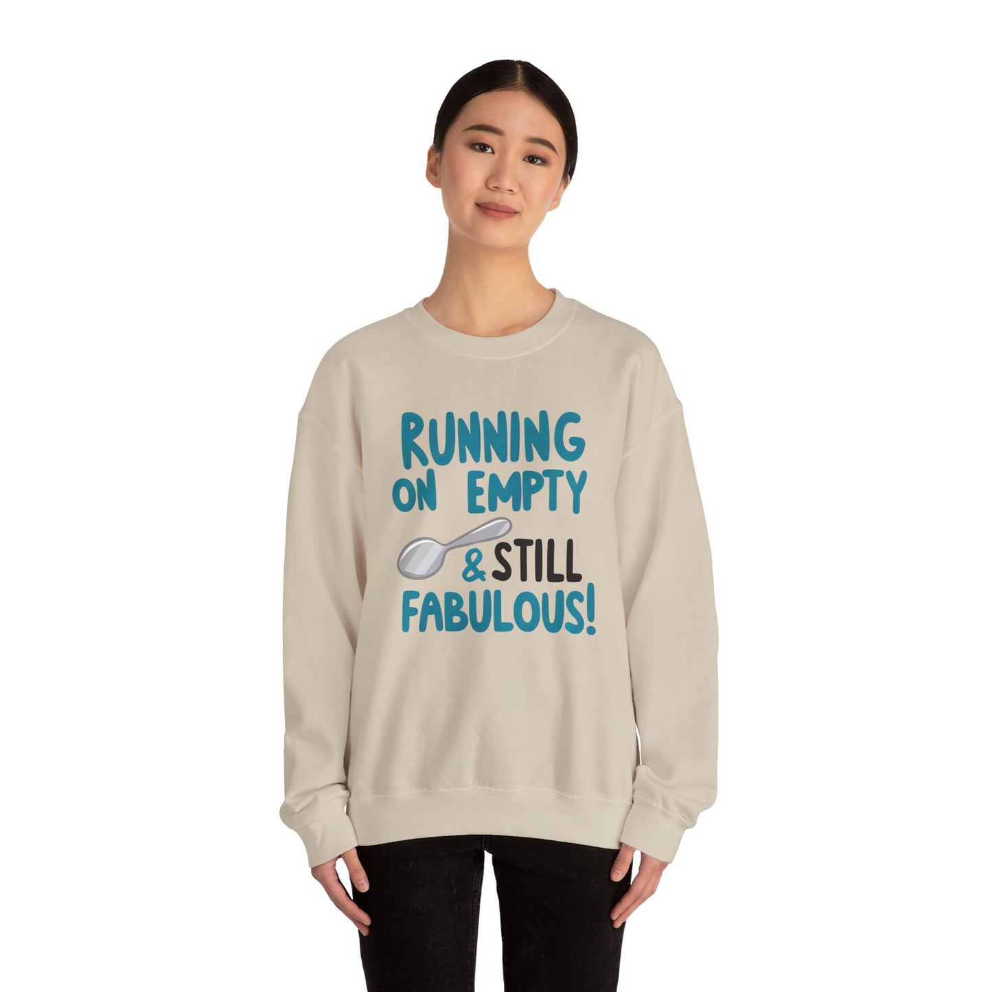 Running on Empty & Still Fabulous! - Unisex Heavy Blend™ Crewneck Sweatshirt