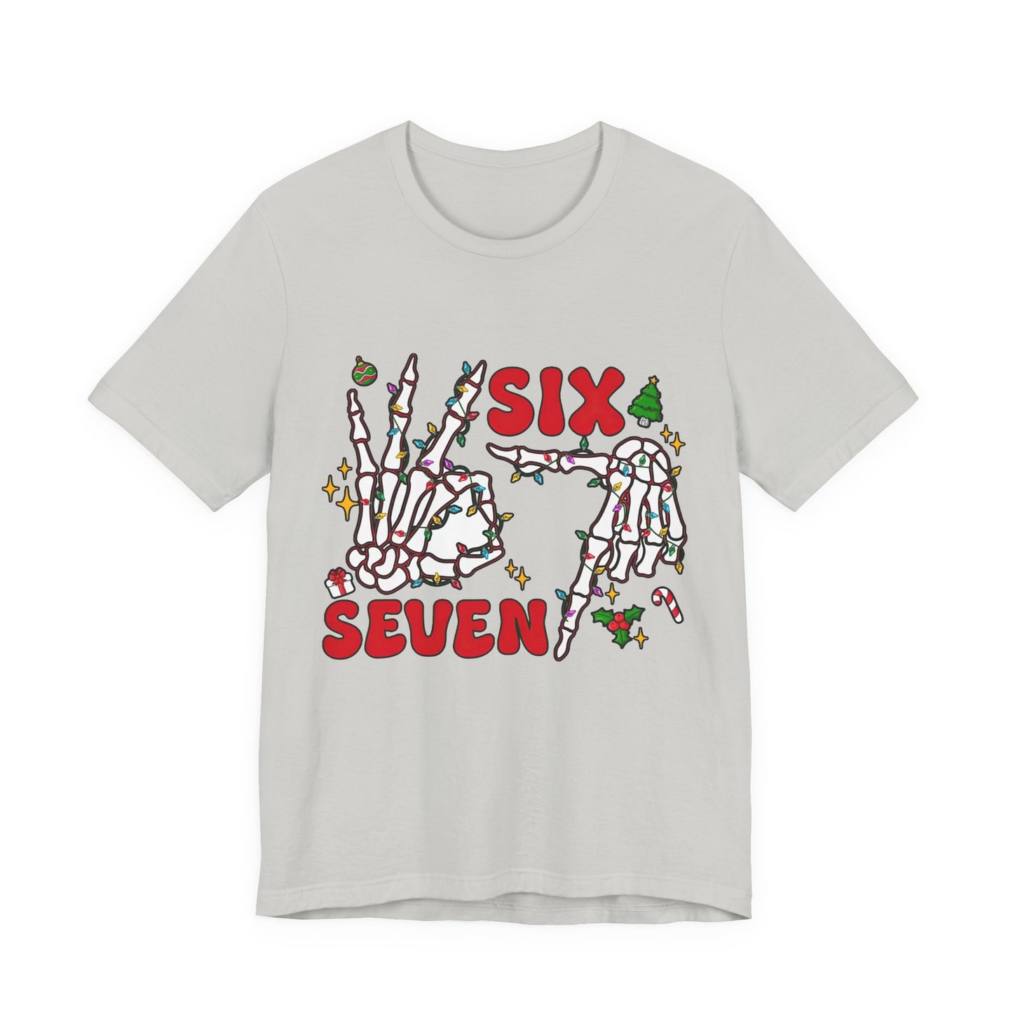 Six Seven Skeleton Hands Christmas T-Shirt