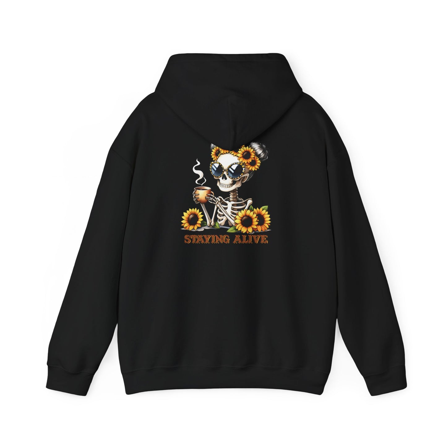 Staying Alive Sunflower Skeleton Hoodie - Unisex