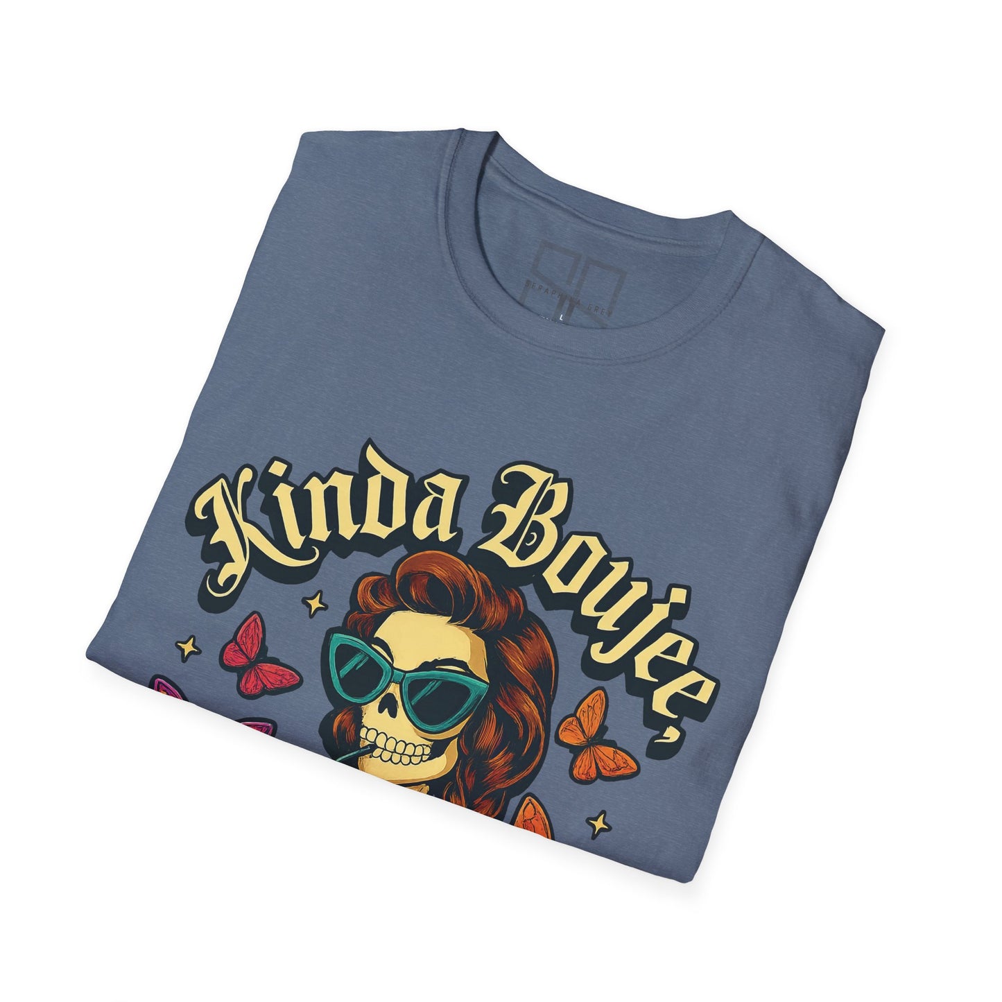 Kinda Boujee, Kinda Broke — Vintage Skull, Unisex Graphic Tee