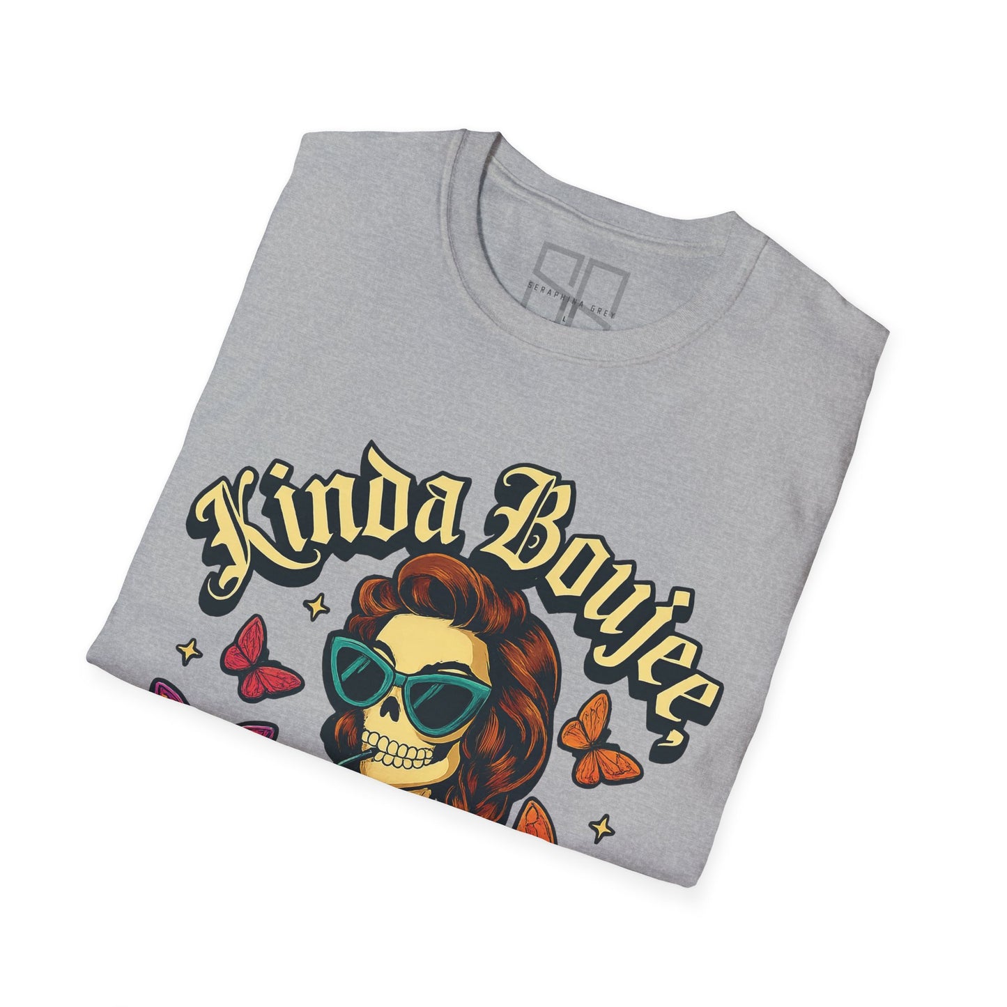 Kinda Boujee, Kinda Broke — Vintage Skull, Unisex Graphic Tee
