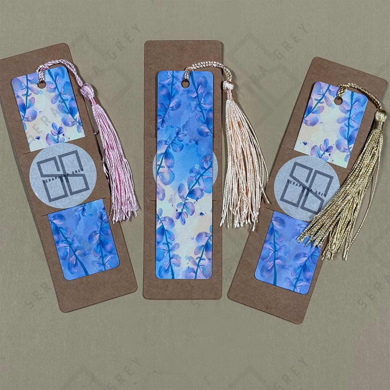 Double Sided Metal Bookmark with Tassel