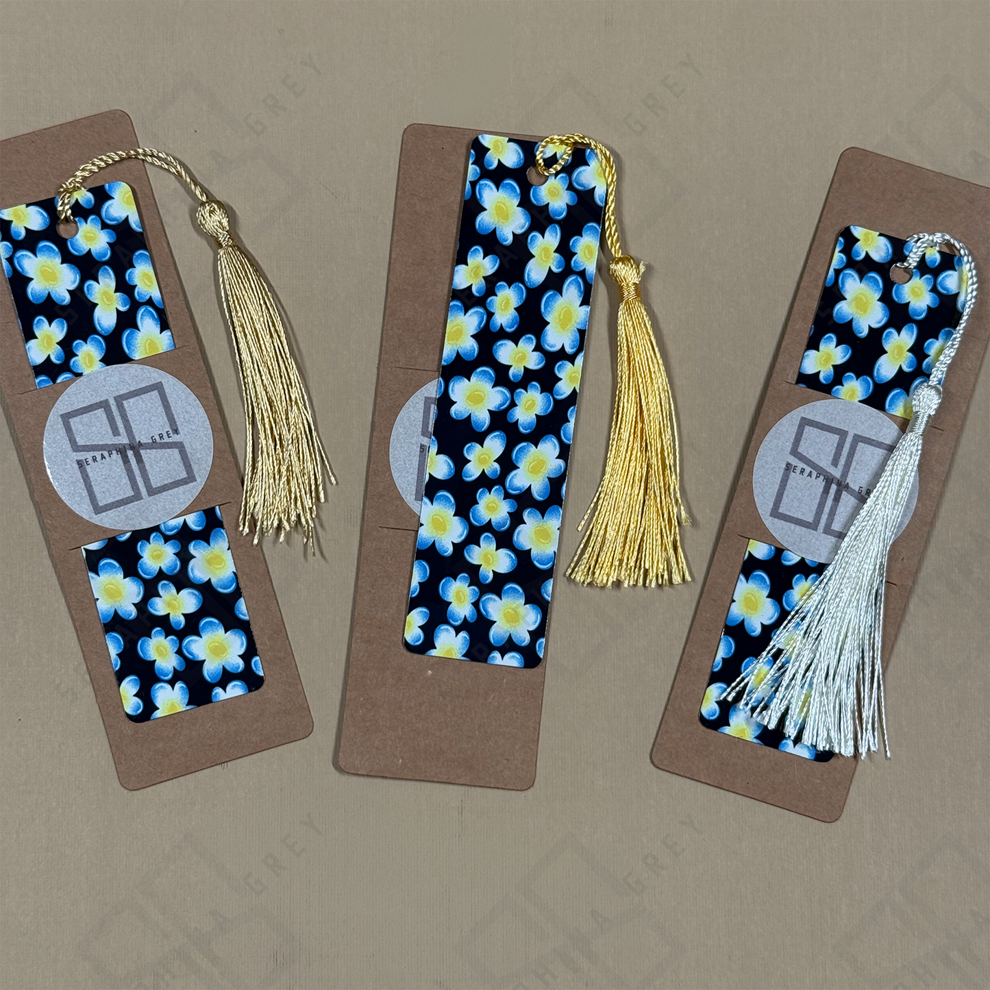 Double Sided Metal Bookmark with Tassel