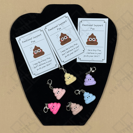 Emotional Support Poo — Charm + Card