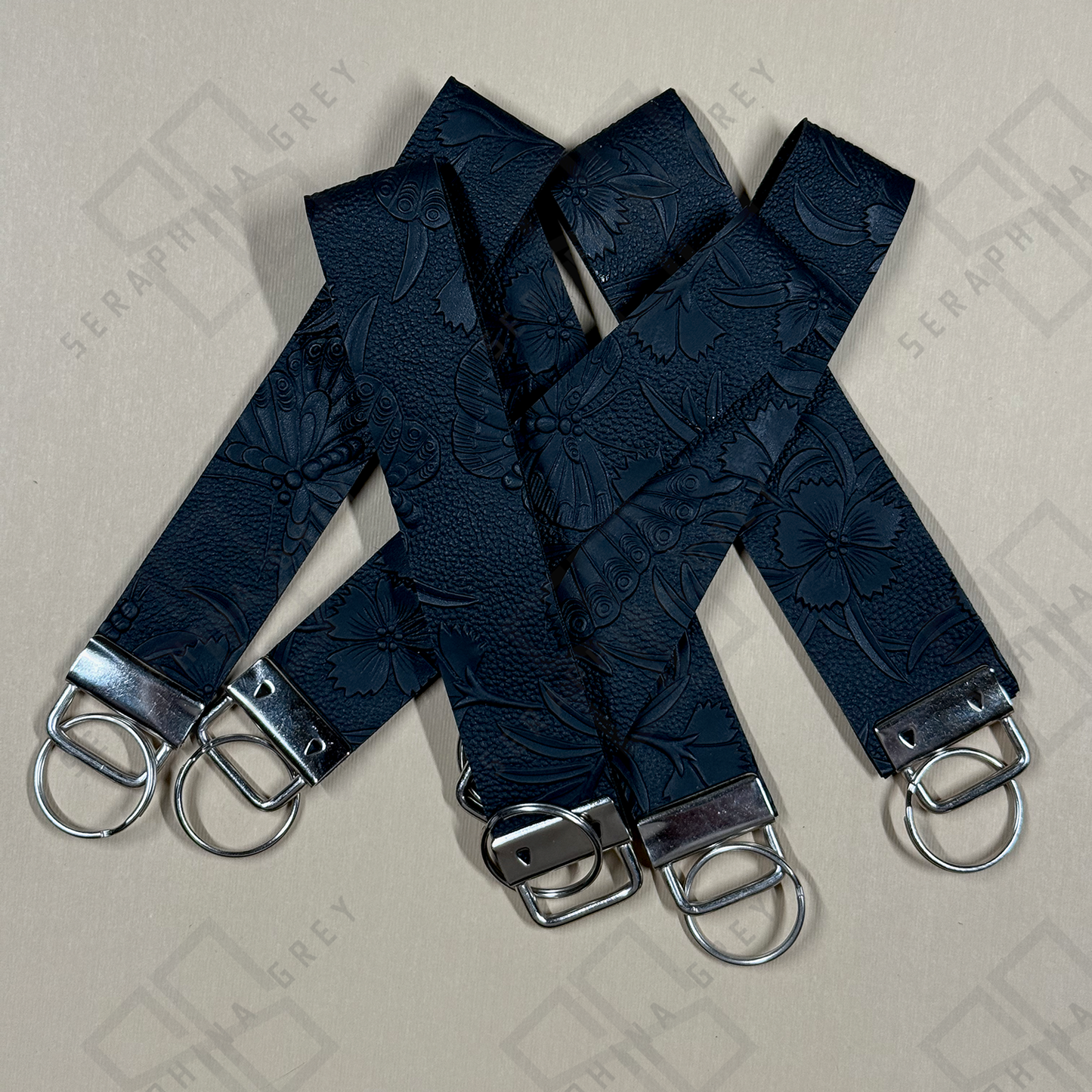 Dragonfly Leatherette Key Fob — Handmade by Jade