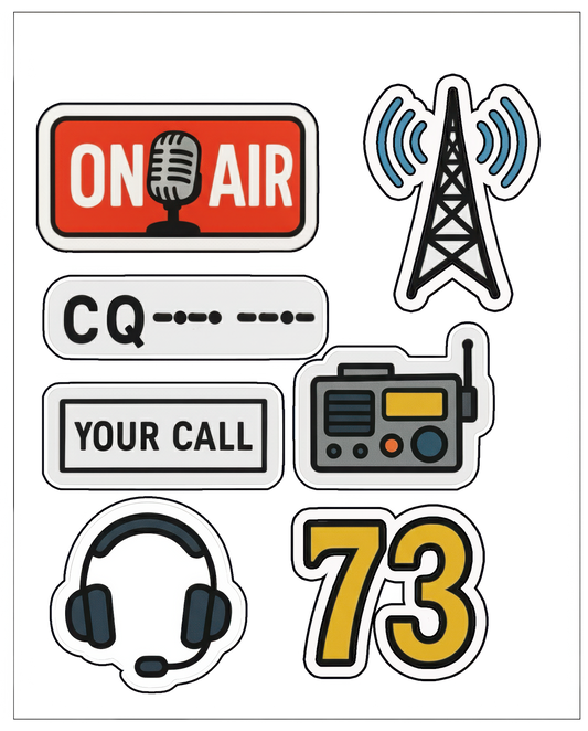 W7TBC Thunderbird ARC Sticker Set (6 Die-Cut Stickers)