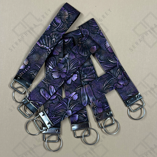 Dragonfly Leatherette Key Fob — Handmade by Jade