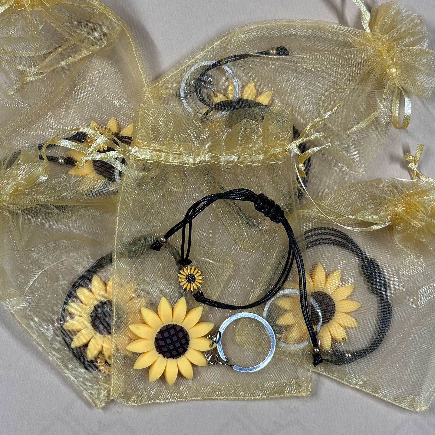 Endo Warrior Sunflower Bracelet; Keychain Set 🌻